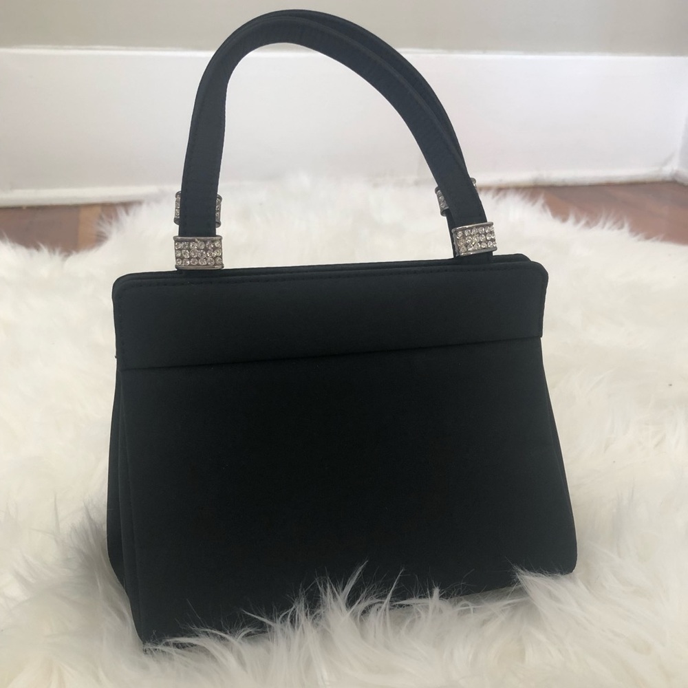 Super cute Black purse with crystal details